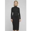 Urban Classics Women's ribbed turtleneck dress Black