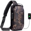Weixier outdoor batoh cez rameno s USB Eliseo Camouflage 5 l