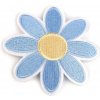 NAŽEHĽOVAČKA dekoračná kvet biela modrá