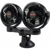 AMIO Ventilátor do auta s přísavkou 2x4“ 12V 03010