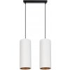 HEXE | Luster na lanku AVALO 2xE27/60W/230V biela/medená | HX0066