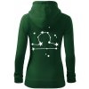 Súhvezdie - Libra - Váhy - Mikina dámska trendy zipper s kapucňou - M ( Fľaškovozelená )
