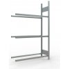 Regál na pneumatiky SCHULTE, prídavné pole, 3 úrovne, šírka police 1200 mm, 1206x436x2000 mm