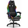 Herné čierne kreslo s LED RGB podsvietením HELLS CHAIR HC-1039 2.0, HC__5907196010668
