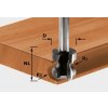 Festool HW S8 D22/16/R2,5+6 fréza na skryté držadlá 491140