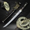 Japan Swords Tsunami Silver Wakizashi / tanto - T-10 Steel, Choji Hamon