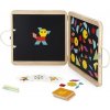 Janod Janod Magnetická tabuľa s magnetkami origami puzzle Geometrické tvary J02586