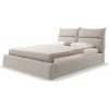 Wilsondo Čalúnená manželská posteľ s úložným priestorom Maliben 180x200 - krémová