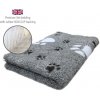 DRYBED Premium Vet Bed Big Paw tmavošedý + svetlomodrý 100 x 75 cm