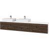 Dreja Kúpeľňová skrinka MODULE SZZ6 240 umývadlo Kube - N01 Biela lesk / D25 Teak / Ľavé + Stred