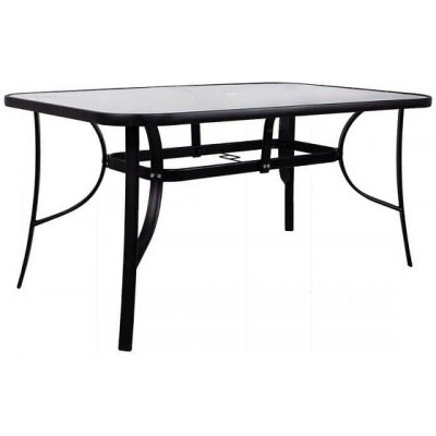 SPRINGOS TOSCANA Záhradný stôl 150x90 cm, čierny