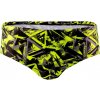 Pánske plavky AXONE, FLASH reflexný neón,Čierna,tmavo sivá 56