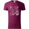 Geodet teodolit dron - Tričko z organickej bavlny - 2XL ( Fuchsiová )