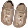Detské barefoot papuče, kožené, medvedík, do škôlky, kávové, semišové, veľkosť 18/19