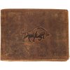 HL Luxusná kožená peňaženka s býkom - hnedá