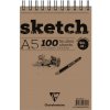 Clairefontaine Sketch Wirebound Pad A5 90 g Skicár