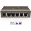 Tenda TEG1005D - 5x 10/100/1000 Mbps Kovový Switch, Fanless - bez ventilátorov, ochrana 6 kV 75011011