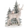 Keramická dekorácia Deer with Xmas tree 13 x 7 x 20 cm