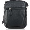 Kožená čierna pánska taška cez plece Mercucio 250588 black