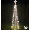 XXXL Vánoční stromek, 2 m/480 LED diod s flash efektem a časovačem bílá teplá s bílá studená flash bílá (transparentní)
