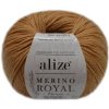 Pletacia vlna Alize MERINO ROYAL FINE 097 hnedá