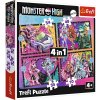 Trefl Puzzle Monster High: Elektrizujúci deň 4v1
