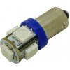 BA9S, LED 5x 5050 SMD - 24V, Modrá