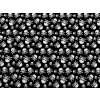 Bavlněná látka lebky METRÁŽ - černá bílá