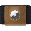 Kožená peňaženka FIXED Tiny Wallet for AirTag z pravej hovädzej kože, hnedá