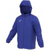 KIPSTA Detská futbalová vetrovka s kapucňou ESSENTIEL CLUB 50 modrá 4-5 r (103-112 cm)