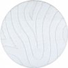 Najkoberce Kúpeľňový koberček SUPREME WAVES vlny, biely kruh 50 cm kruh