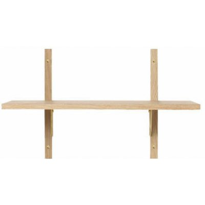 Ferm Living Polica Sector Shelf S/S, natural oak/brass