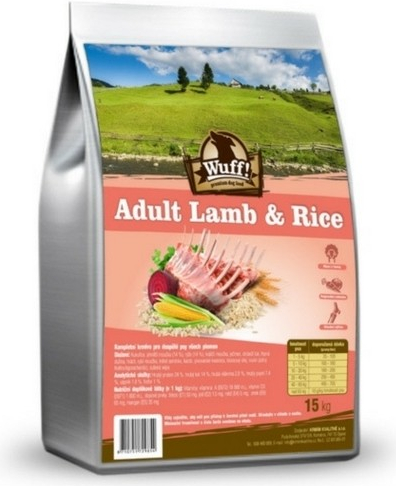 Wuff! Adult Lamb & Rice 15 kg