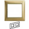 Legrand Valena - Dvojnásobný rámik, zlato matné/zlatý prúžok - 770302