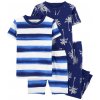 Carter's Pyžamo 4dielne tričko kr. rukáv 2ks tepláky kraťasy Palm & Stripes chlapec