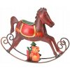 KOVOVÝ HÚPACÍ KONÍK VIANOČNÁ FAREBNÁ FIGÚRKA 34X32 CM