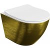 Lavita SOFI SLIM BRUSHED GOLD závesné WC, Rimless zlatá 5900378331858