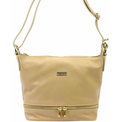 MiaMore dámska kožená kabelka 01-019 Dollaro dark beige