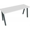Hobis Pracovný stôl UNI A, 160x75,5x60 cm, biela/čierna