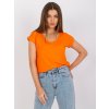 Oranžové basic tričko Atlanta s krátkym rukávom RV-TS-7543.12X-orange
