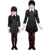 Dievčenské šaty Wednesday Addams s golierom Pre vek 11-13 rokov