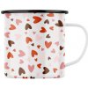 Plechový hrnček s potlačou srdca