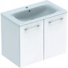 Geberit Selnova Square - Umývadlová skrinka 64x79x48 cm, s umývadlom, 2 dvierka, lesklá biela 501.256.00.1