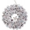 Veniec MagicHome Vianoce, prírodný, krémový, závesný, so sovičkou, 40 cm