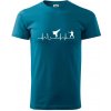 Karate EKG - Klasické pánske tričko vyššej gramáže - XL ( Petrolejová )