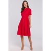 Makover Dámske midi šaty Molla K028 červená L