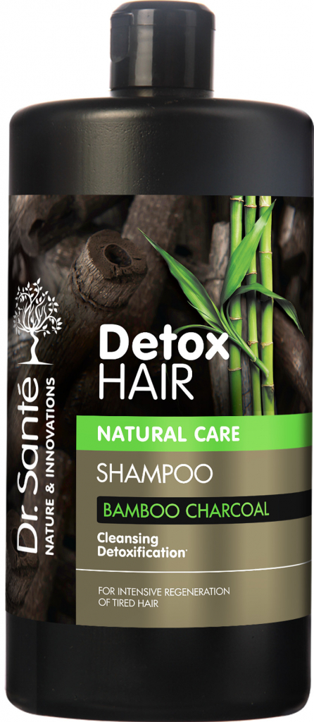 Dr. Santé Detox Hair šampón na vlasy s aktívným uhlím z bambusu 1000 ml