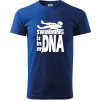 Swimming is in my DNA - Klasické pánske tričko vyššej gramáže - 3XL ( Kráľovská modrá )
