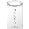 Transcend 128GB JetFlash 710S, USB 3.1 Gen 1 flash disk, malé rozměry, stříbrný kov TS128GJF710S