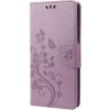 Diárové puzdro na Motorola Moto G54 5G/G54 5G Power Edition MEZZO motýľ, kvety fialové